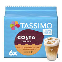 Capsules Tassimo - Costa Coffee - Latte Caramel Glacé - Lots de 12 Capsules