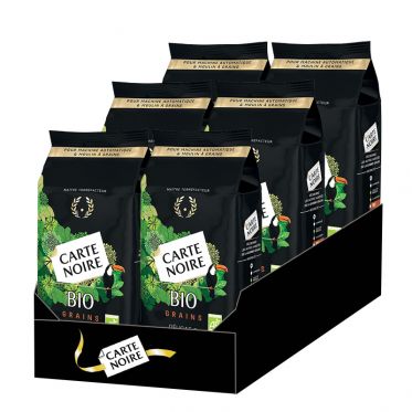 Café en Grains Carte Noire 100% Arabica - BIO - Lot de 6 Paquets de 500 g