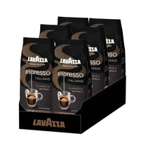 Café en Grains Lavazza - Espresso Italiano Classico - Lots de 6 Paquets de 1 kg