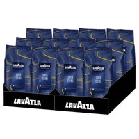 Café en Grains Lavazza - Super Crema - Lots de 12 Paquets de 1 kg