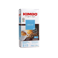 Café Moulu Kimbo - Décaféiné - Lots de 8 ou 12 Paquets de 250 g